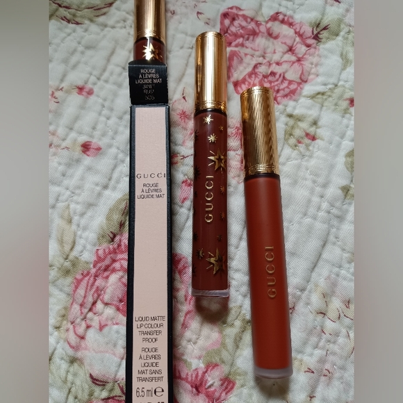 Gucci Liquid Matte Lipstick Trio - Deep Red and Warm Brown - Picture 1 of 8